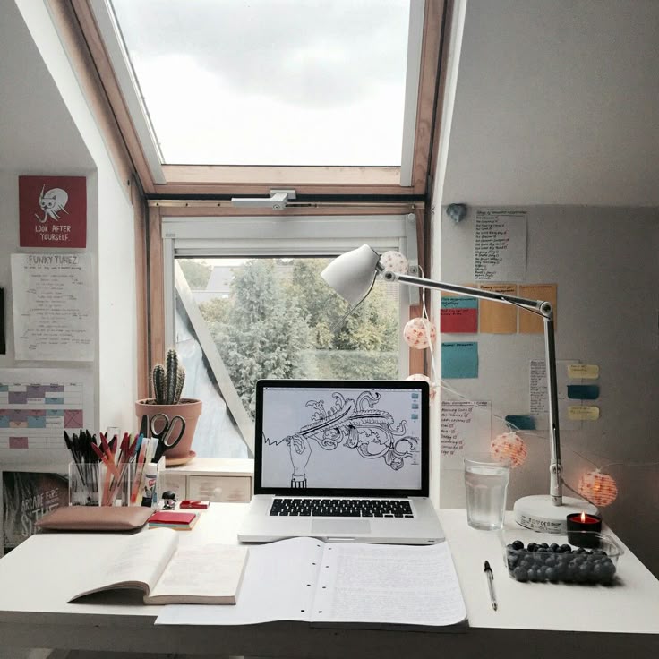 Journaling and reflection space with natural light