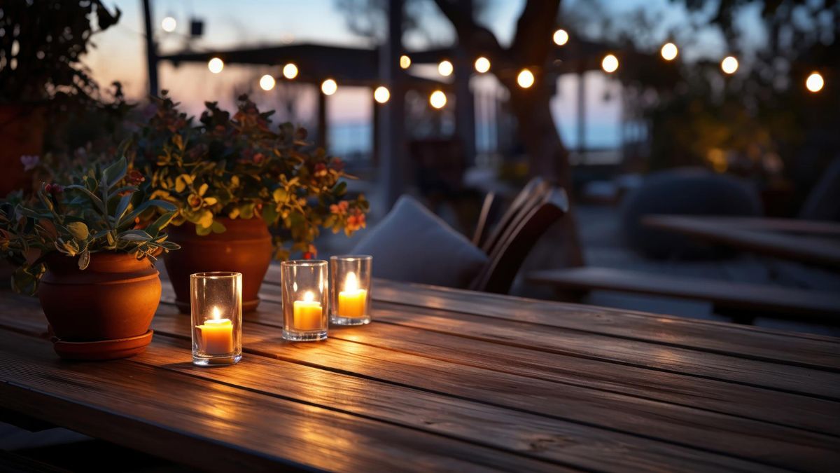 Peaceful evening relaxation scene in soft tones